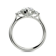 Juliet Pear Cut Trilogy Pave 4 Prong Claw Set Engagement Ring Setting - Nivetta